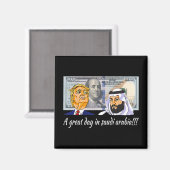 Trump und der saudische Führer Satire feiern große Magnet (Vorderseite/Rückseite)