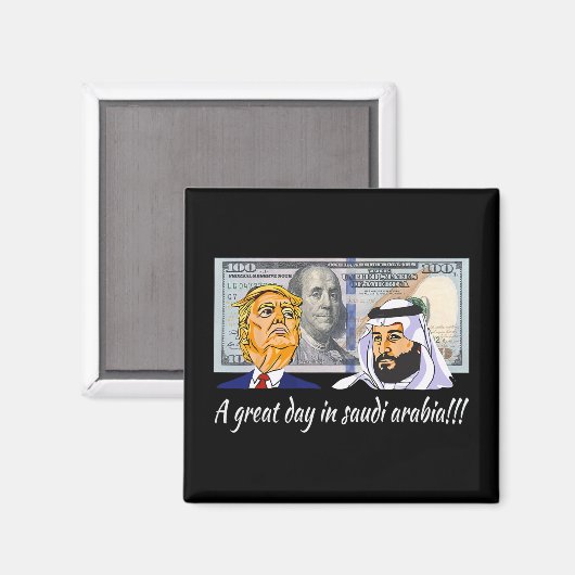 Trump und der saudische Führer Satire feiern große Magnet (Vorderseite/Rückseite)