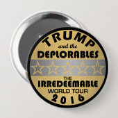 Trump und die bedauernswerte Tour sind eine lustig Button (Vorne & Hinten)