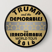 Trump und die bedauernswerte Tour sind eine lustig Button (Vorderseite)