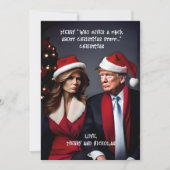 Trump und die Ehefrau "Who gib a F*ck" Weihnachten (Vorderseite)