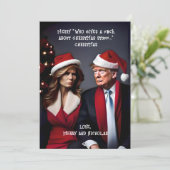 Trump und die Ehefrau "Who gib a F*ck" Weihnachten (Stehend Vorderseite)