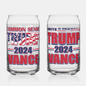 Trump und JD Vance 2024 Dosenglas (Rückseite)
