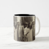 Trump und Jesus-Tasse Zweifarbige Tasse (VorderseiteRechts)