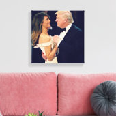 Trump und Melania tanzen Leinwanddruck (Insitu (Wohnzimmer))