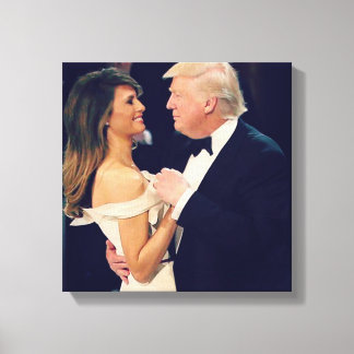 Trump und Melania tanzen Leinwanddruck