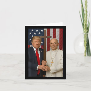 Trump und Papst Shirt - Papst Leo Xiv Gott segne A Karte
