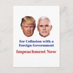 Trump und Pence für Collusion Postkarte