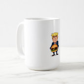 Trump und sein Burger Kaffeetasse (Vorderseite Links)