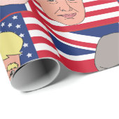 Trump und Theresa Wrapping Paper Geschenkpapier (Rolleneckpunkt)