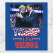 Trump und Vance 2024 Weinetikett (Einzelnes Label)