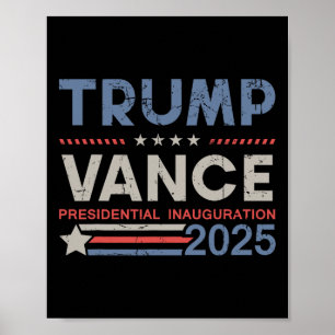 Trump und Vance Präsident Inaugurationstag 2025 Ic Poster