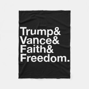 Trump und Vance und Glaube und Freiheitsliste - Us Fleecedecke