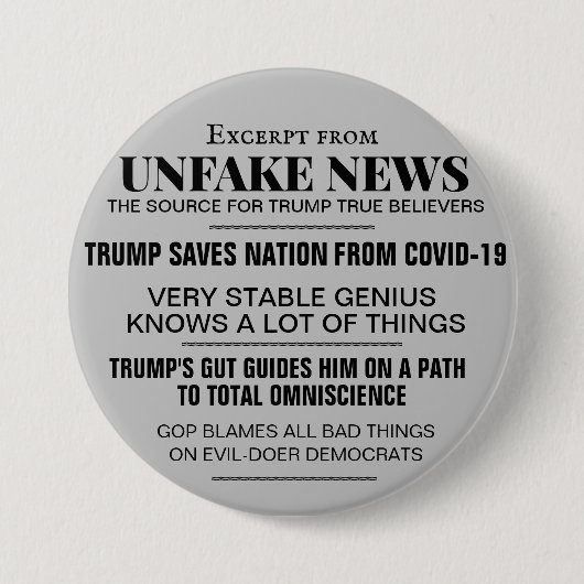 TRUMP UNFAKE NEWS BUTTON (Vorderseite)