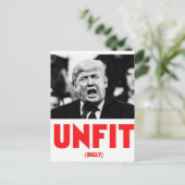 TRUMP UNFIT POSTKARTE (Stehend Vorderseite)