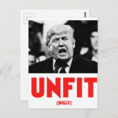 TRUMP UNFIT POSTKARTE (Vorne/Hinten)