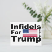 Trump-Ungläubige Postkarte (Stehend Vorderseite)