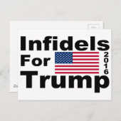 Trump-Ungläubige Postkarte (Vorne/Hinten)