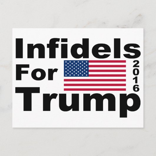 Trump-Ungläubige Postkarte (Vorderseite)