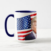 Trump - Unoffizielle Tasse - Schwarze Flagge im Ja (Links)
