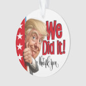 TRUMP unterstützt Acrylschmuck Ornament (Vorderseite)