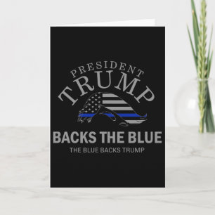 Trump unterstützt die dünne blaue Linie Flagge Pol Karte