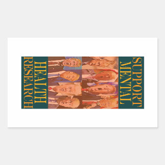 Trump - Unterstützung der psychischen Gesundheit Rechteckiger Aufkleber