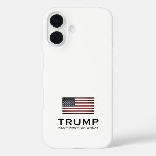 Trump US-Flagge iPhone 16 Fall. Behalt America Gre Hülle