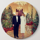 Trump US-Präsident White House Weihnachten Button (Vorderseite)