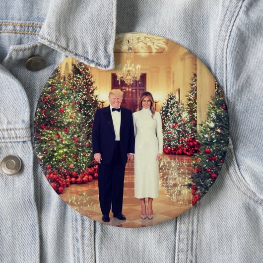 Trump US-Präsident White House Weihnachten Button (Beispiel)