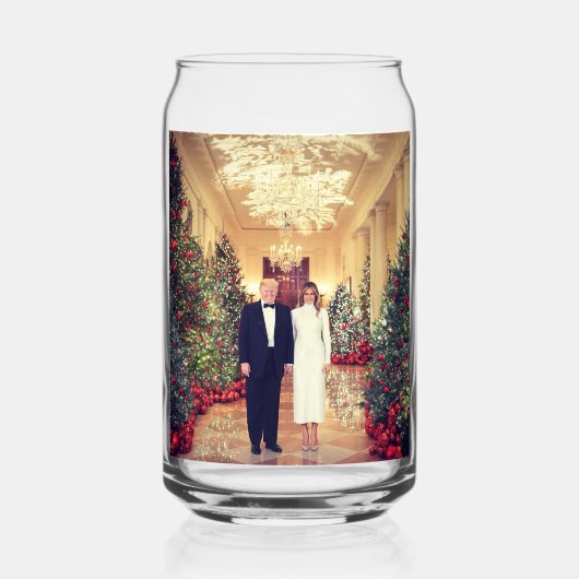 Trump US-Präsident White House Weihnachten Dosenglas (Vorderseite)