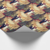 Trump US-Präsident White House Weihnachten Geschenkpapier (Ecke)