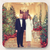 Trump US-Präsident White House Weihnachten Getränkeuntersetzer (Vorderseite)