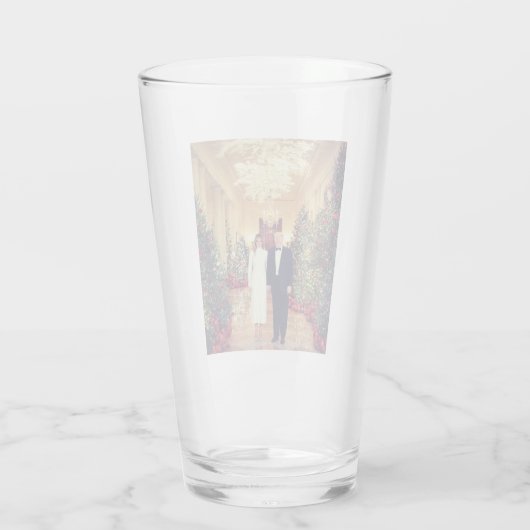 Trump US-Präsident White House Weihnachten Glas (Rückseite)
