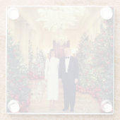 Trump US-Präsident White House Weihnachten Glasuntersetzer (Rückseite)