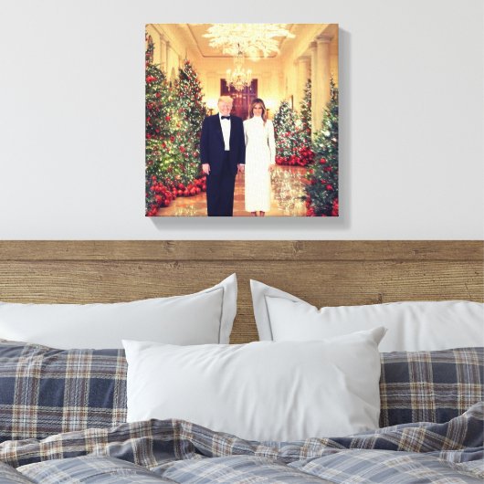 Trump US-Präsident White House Weihnachten Leinwanddruck (Insitu (Schlafzimmer))