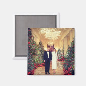 Trump US-Präsident White House Weihnachten Magnet (Vorderseite/Rückseite)