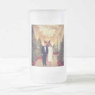 Trump US-Präsident White House Weihnachten Mattglas Bierglas