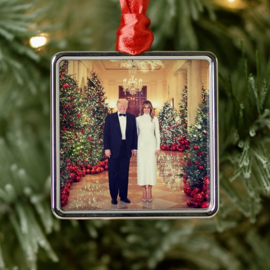 Trump US-Präsident White House Weihnachten Ornament Aus Metall (Baum)