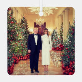 Trump US-Präsident White House Weihnachten Ornament Aus Metall (Rückseite)