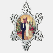 Trump US-Präsident White House Weihnachten Schneeflocken Zinn-Ornament (Rechts)