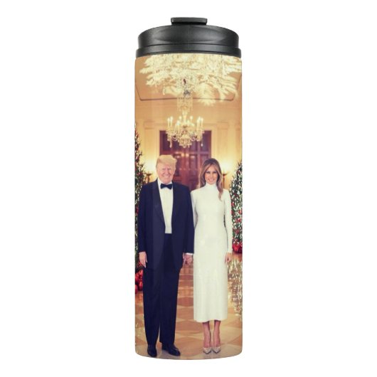 Trump US-Präsident White House Weihnachten Thermosbecher (Vorderseite)