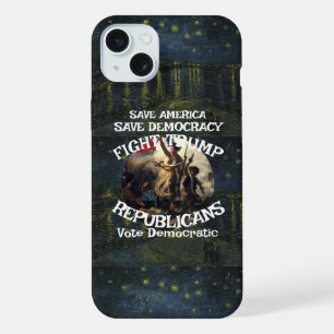Trump USA Amerika Patriotismus Rettet Demokratie iPhone 15 Plus Hülle