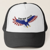 TRUMP USA Eagle Logostars Streifen Truckerkappe (Vorderseite)