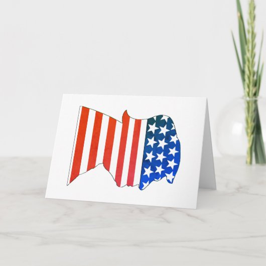 Trump USA rot weiß und blau Dankeskarte (Vorderseite)