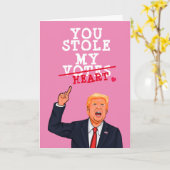 Trump Valentine - Du hast mir das Herz gestohlen Karte (Gelbe Blume)