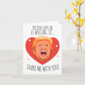 Trump Valentine: Putin ist bereit, sich zu teilen Karte (Gelbe Blume)