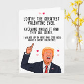 Trump Valentine Sie sind die Bestste Valentine all Karte (Gelbe Blume)