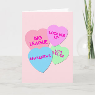 Trump Valentine Trumpism Candy Hearts Feiertagskarte