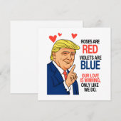 Trump Valentinstag Feiertagskarte (Vorne/Hinten)